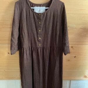 Custom valley dress heavy weight espresso